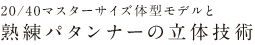 熟練パタンナーの立体技術
