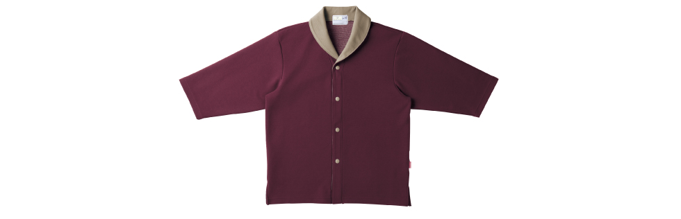 CR840 前開きニットシャツ｜ニット患者衣｜ナースウエア・看護服・白衣